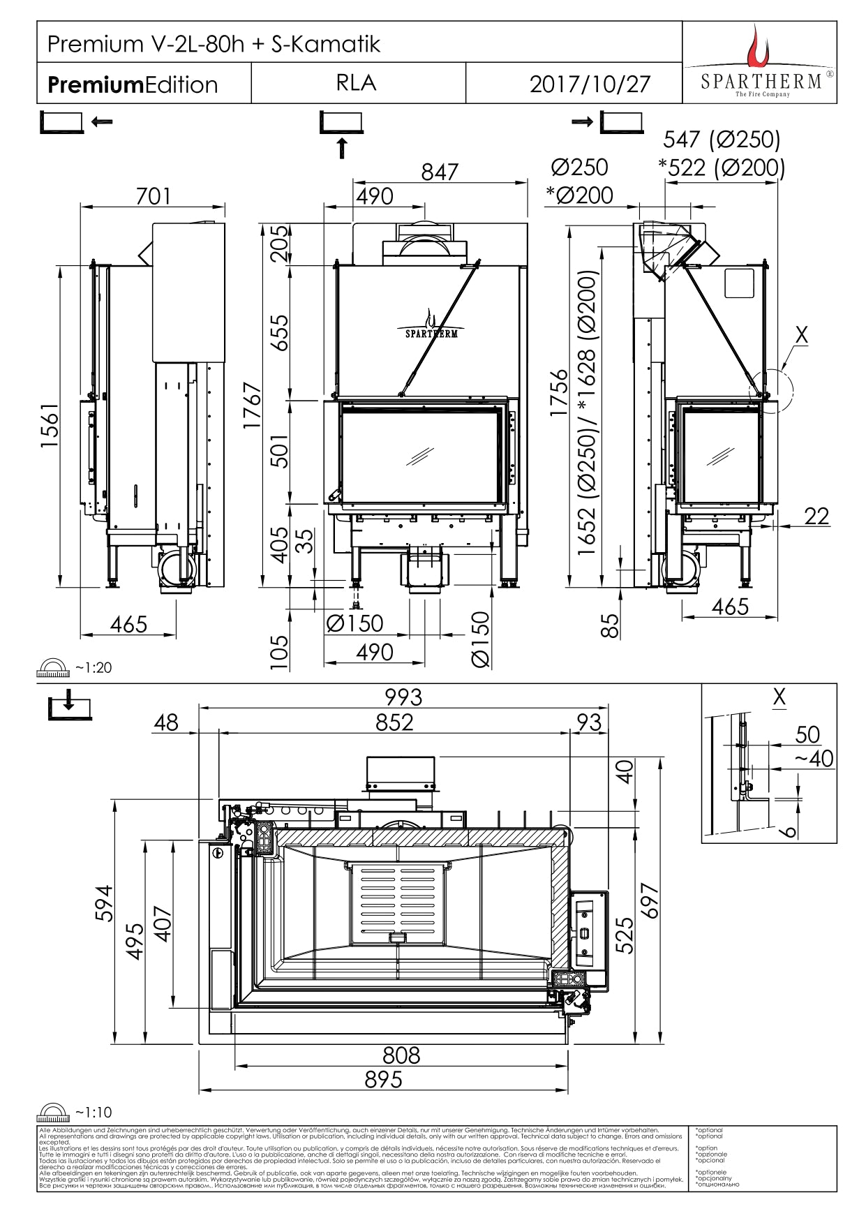 SPARTHERM Focar V2L 80h