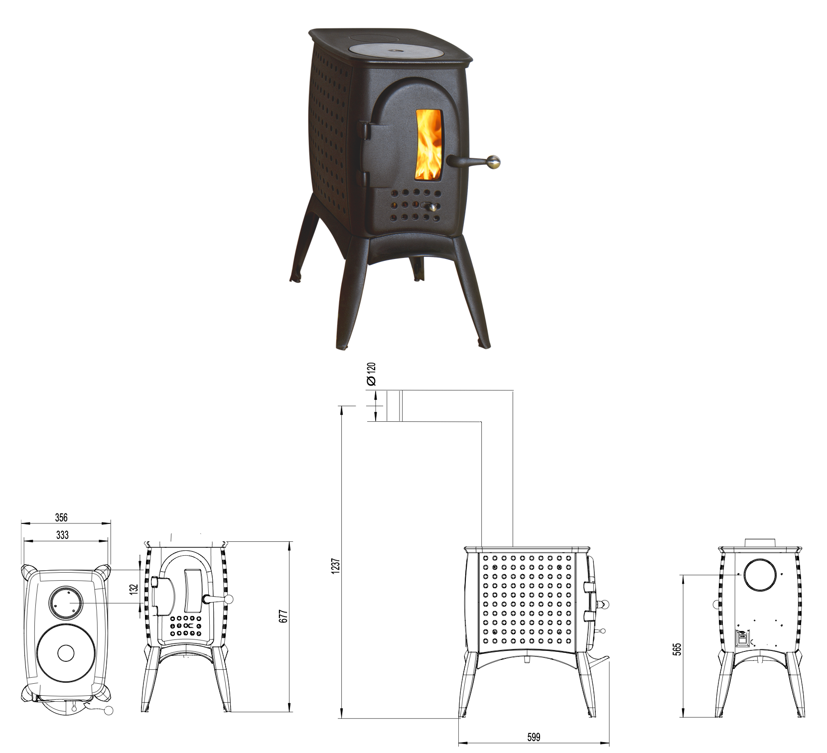 Soba pe lemne Austroflamm G1