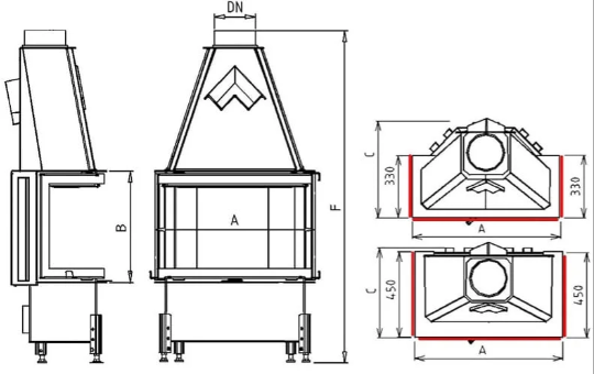 Semineu Cu Acumulare KOBOK Model CHOPOK 2R90 S330 LD 900450 17 Kw