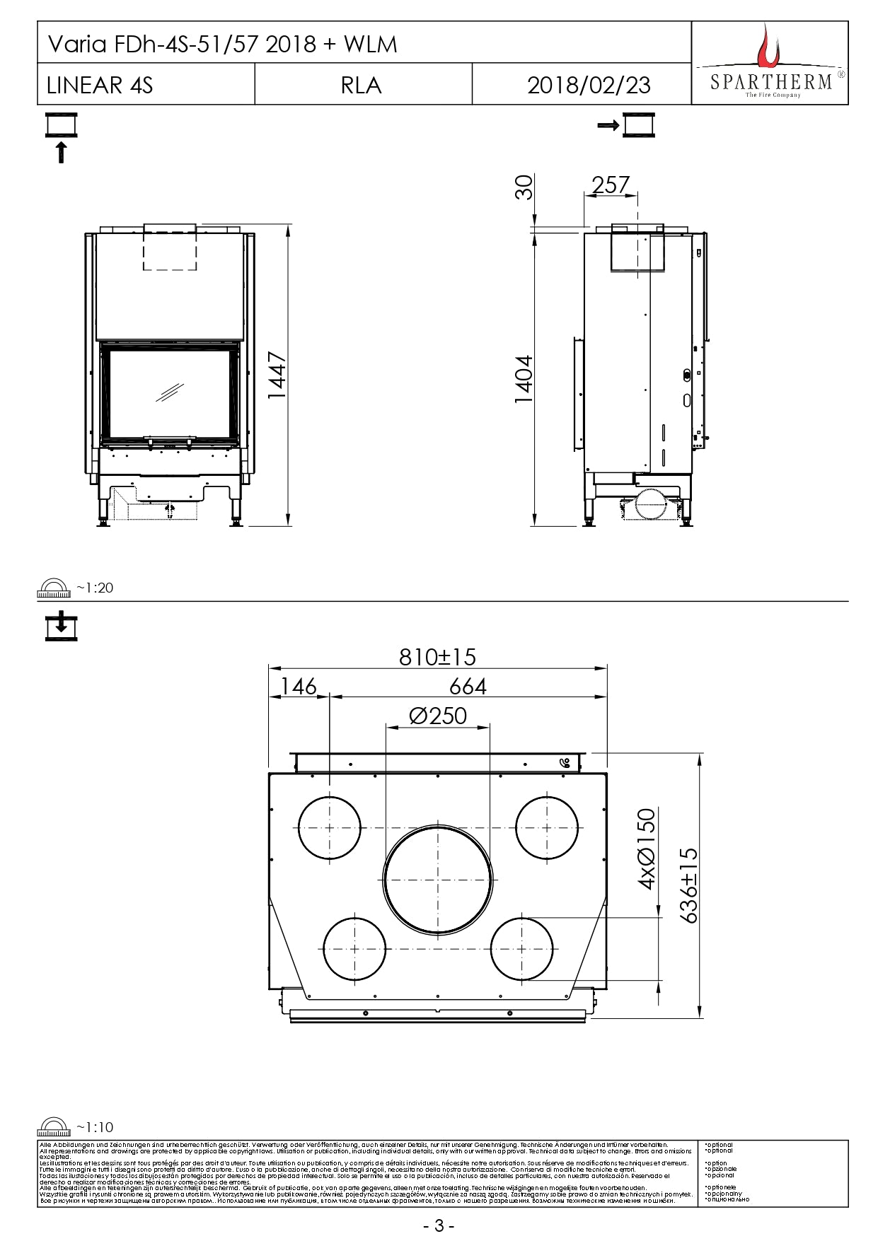 SPARTHERM Focar samota fata dubla Varia FDh