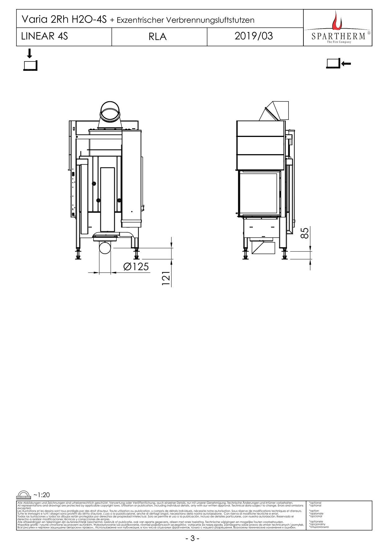 SPARTHERM Focar VARIA 2Rh H2O