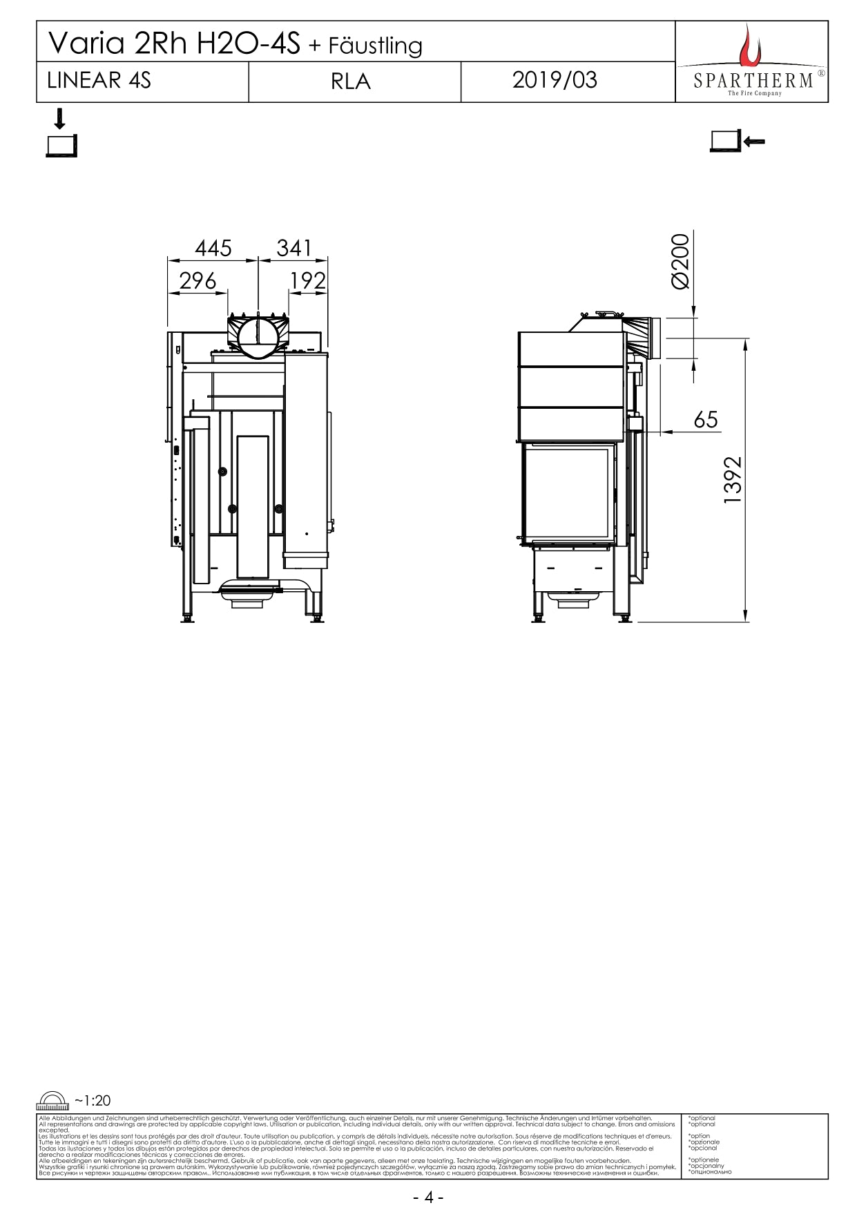 SPARTHERM Focar VARIA 2Rh H2O