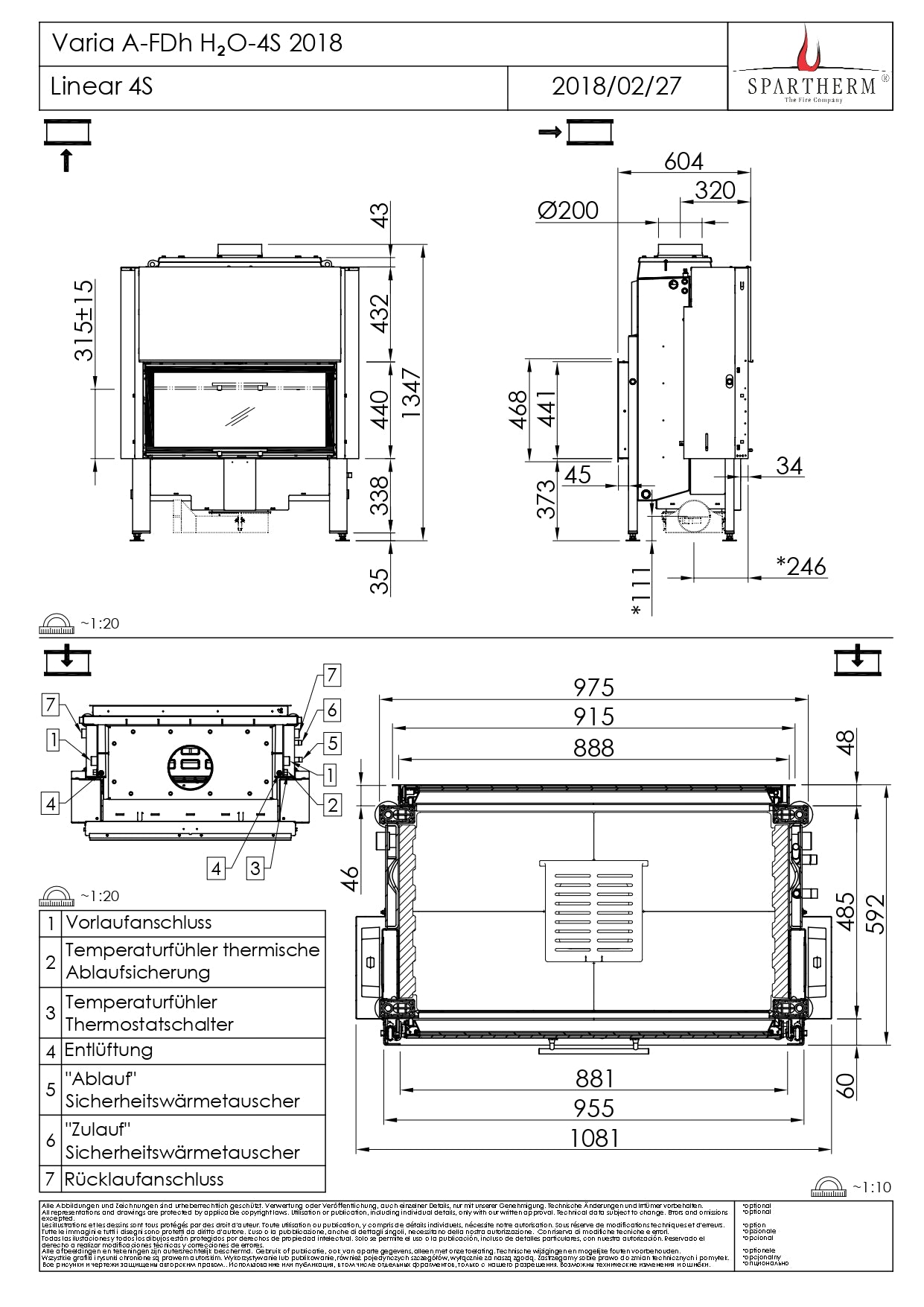 SPARTHERM Focar VARIA A-FDh H2O