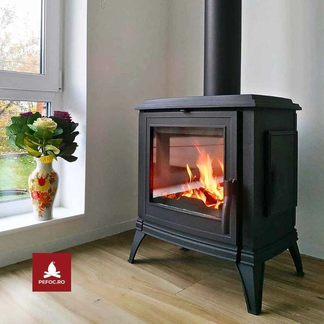 Sobă Fontă Sedan INVICTA 5-7.5kW 84kg | VERMICULITĂ | Ardere 8h | A
