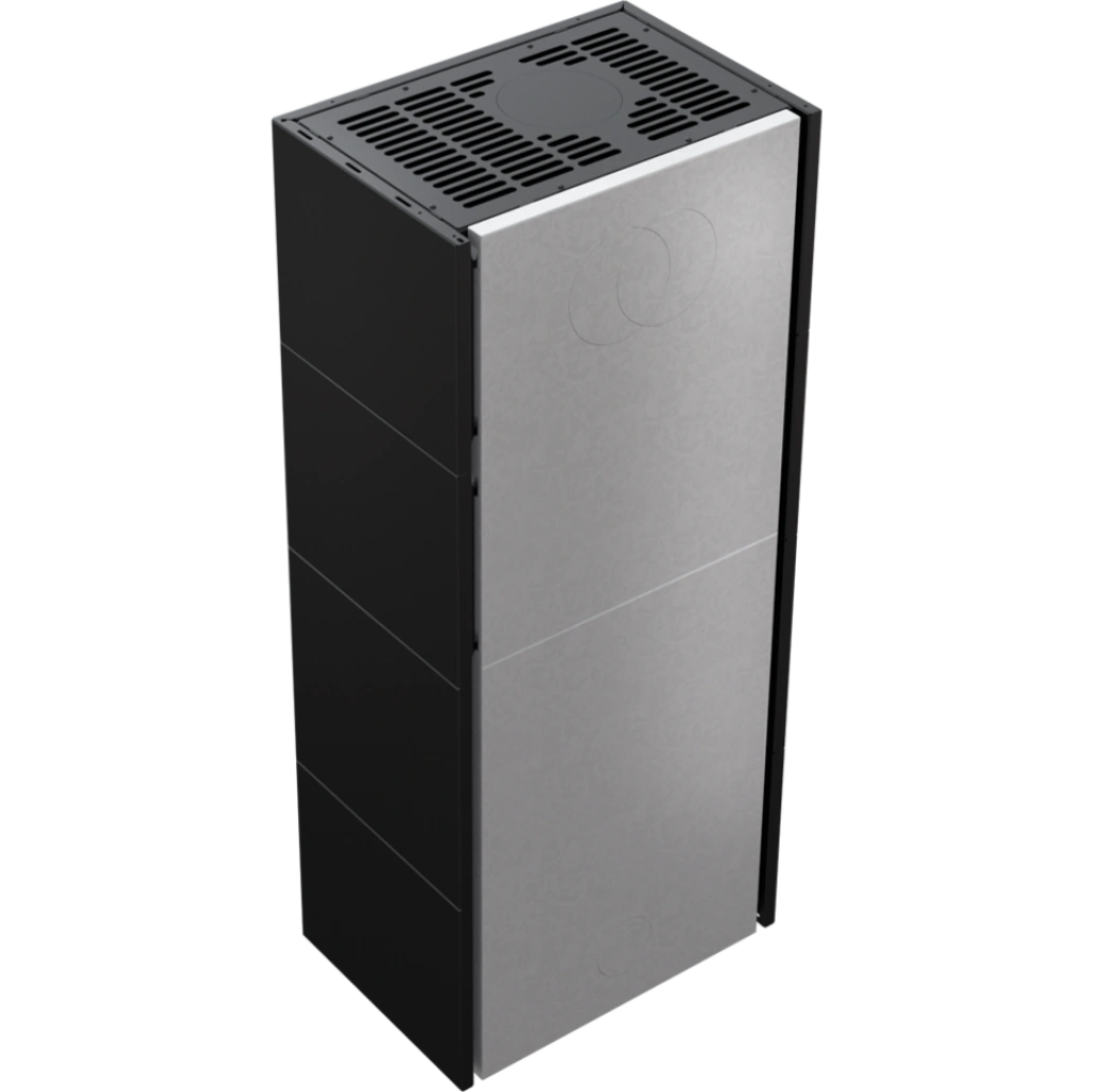 SIMPLE BOX stanga negru - semineu complet