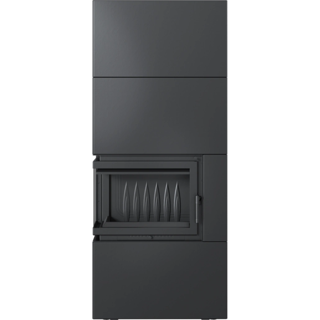 SIMPLE BOX stanga negru - semineu complet