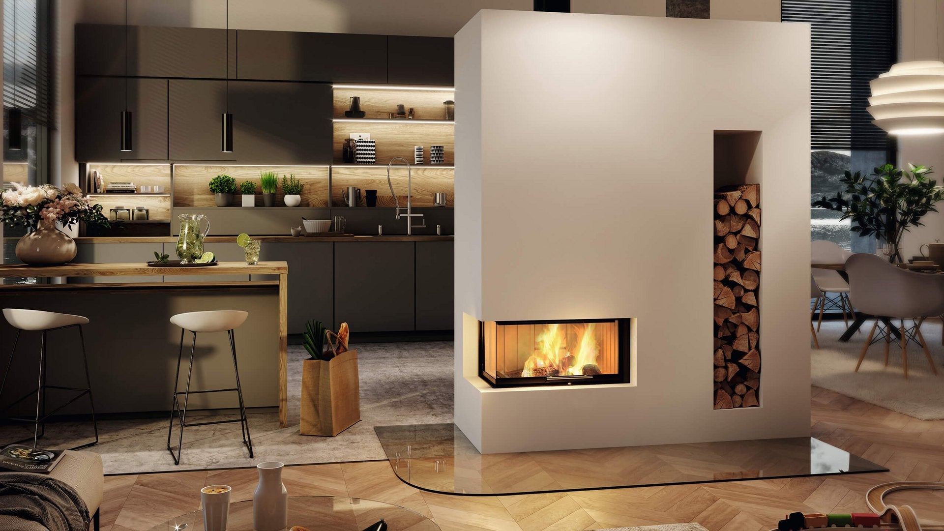 SPARTHERM Focar samota cu geam lateral Varia AS-2Lh