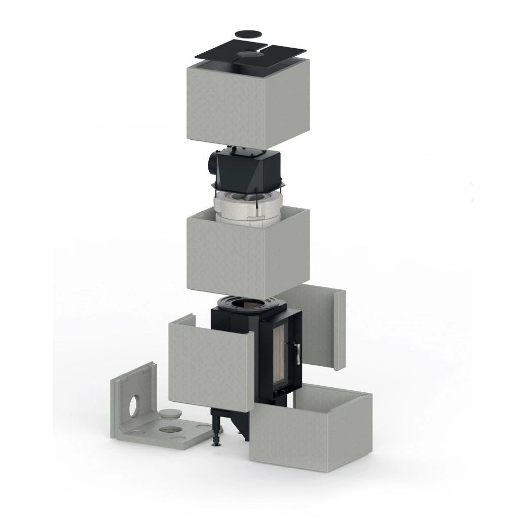 Semineu BLOX U77 HOXTER 8kW 538kg | ACUMULARE 24h | STICLĂ 3 LĂTURI | A+