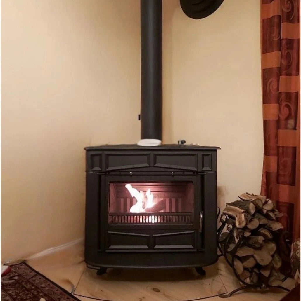 Sobă Fontă FLAME 11-13kW 147kg | Randament 76.4% | GEAM MARE | A