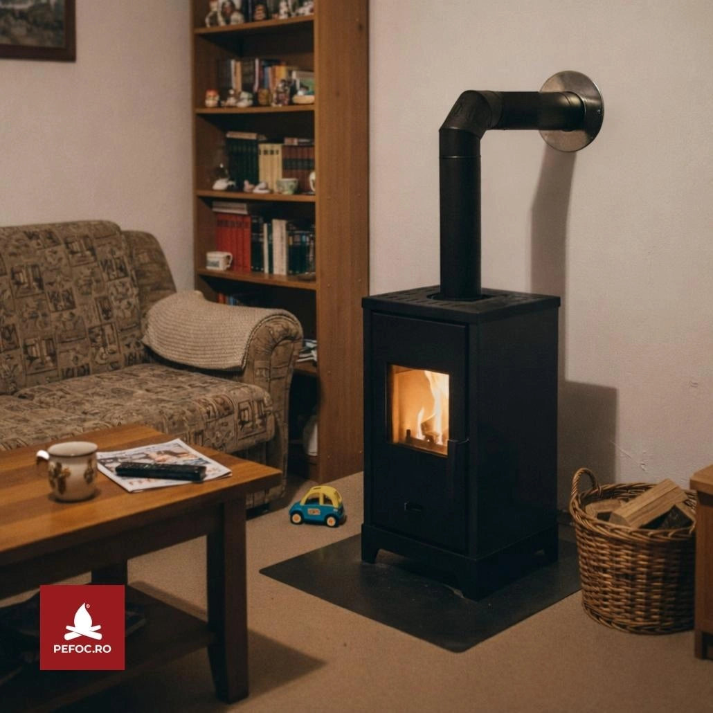 Sobă Luma 5-6kW Eva Calor | RANDAMENT 85.5% | TRIPLĂ COMBUSTIE | A+