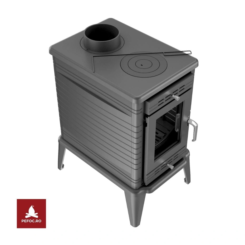 Sobă K10 KRATKI 10-13kW 113kg | VENTILATOR TURBO | TERMOSTAT | A