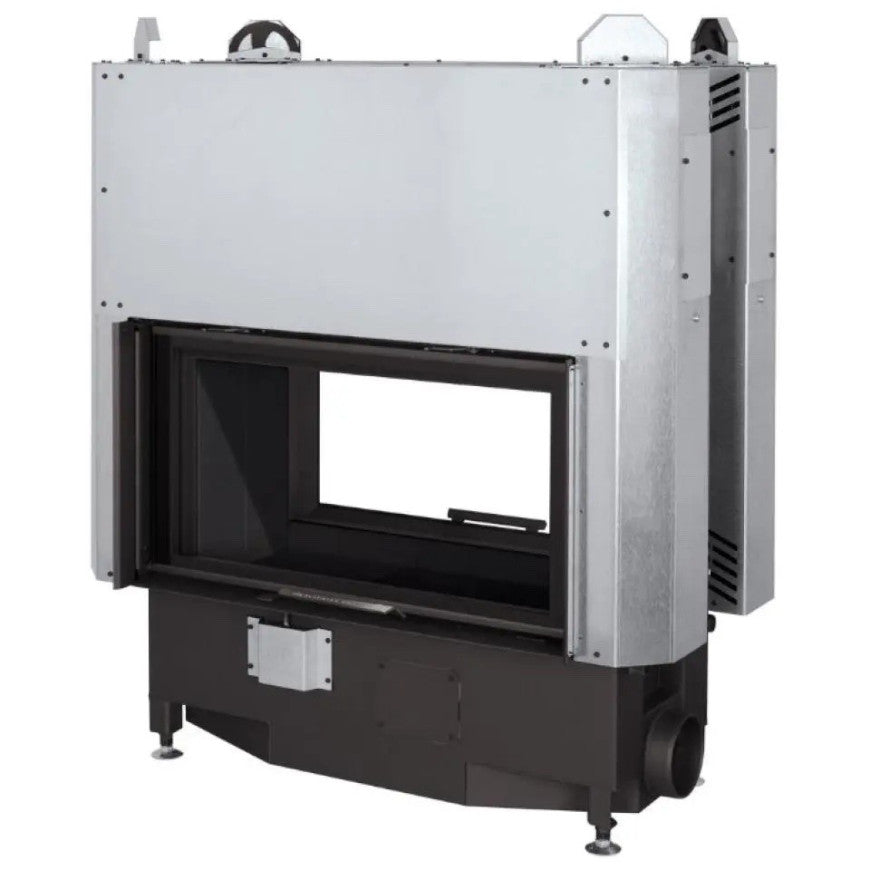 Focar Șemineu Tunel Romotop ARCHI T 3g L 88.50.01 | ȘAMOTĂ NEAGRĂ | SILENT LIFT | DOUBLE SPIN | EAI | 11,6kW | CLASĂ A+