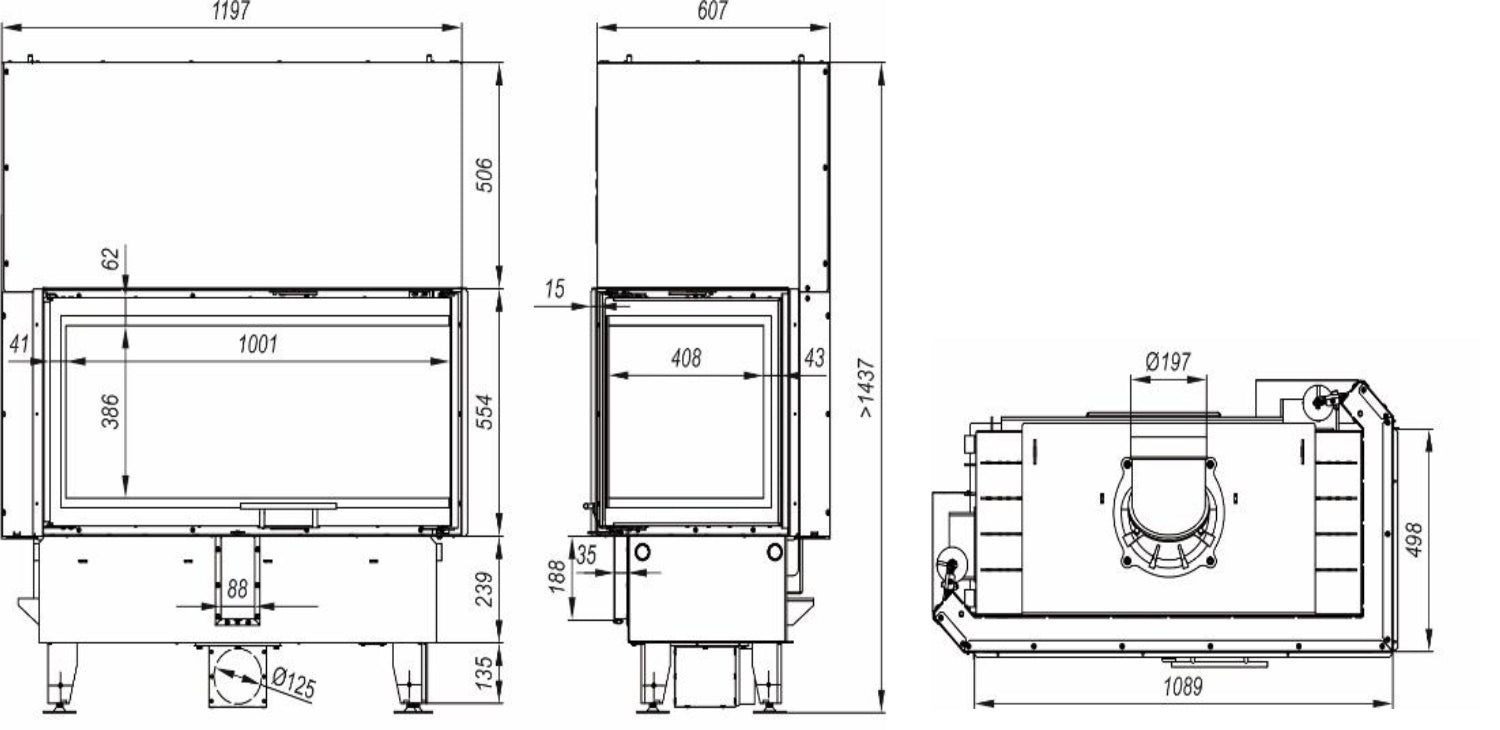 DEFRO Focar samota cu geam lateral Intra LA BL G