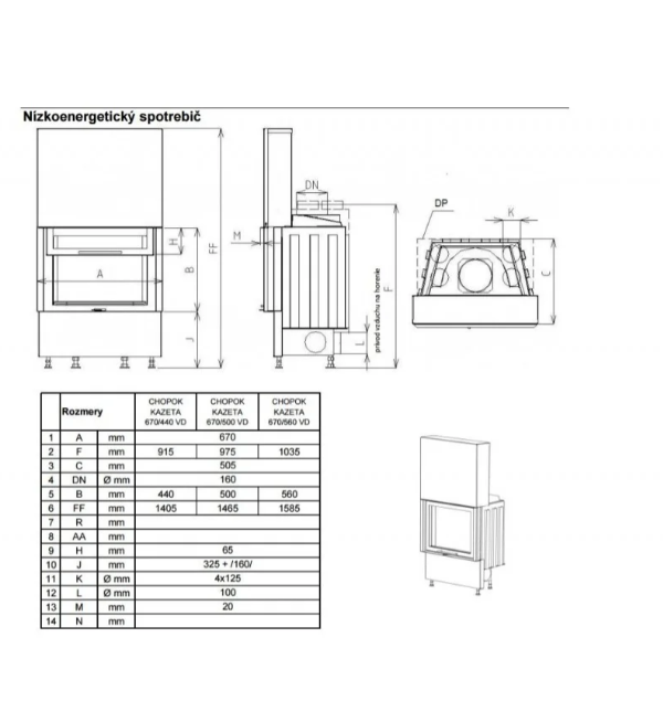 Semineu Cu Acumulare Pentru Case Pasive KOBOK Model Kazeta L VD 670450