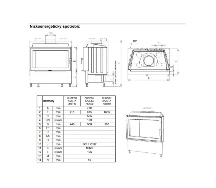 Semineu Cu Acumulare Pentru Case Pasive KOBOK Model Kazeta L LD 780450