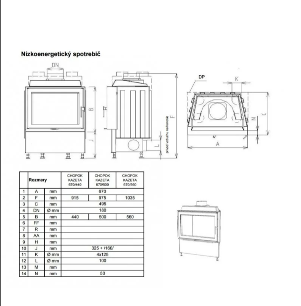 Semineu Cu Acumulare Pentru Case Pasive KOBOK Model Kazeta L LD 670450