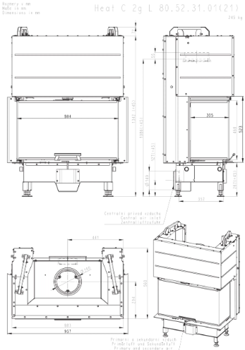 Focar lemne 3 sticle HC3LJ – 80.52.31