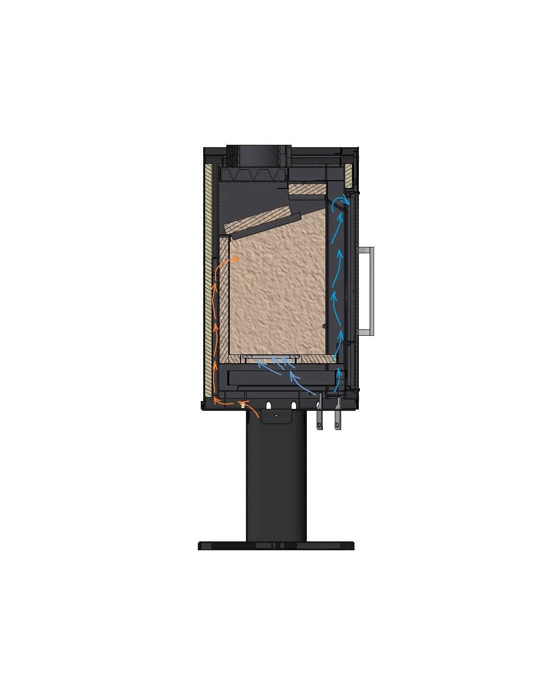 Soba MSS  Designo Air FM Premium, 8kW, Miklos Steel