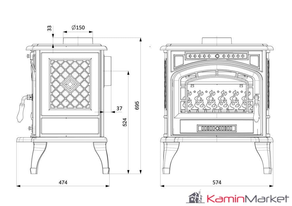 Sobă Kawmet P7 - 9,3kW